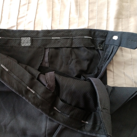 😀 GEORGE SLACKS DRESS MEN'S SIZE (36 x 34) PreOwned Color: Graphite - Picture 4 of 4